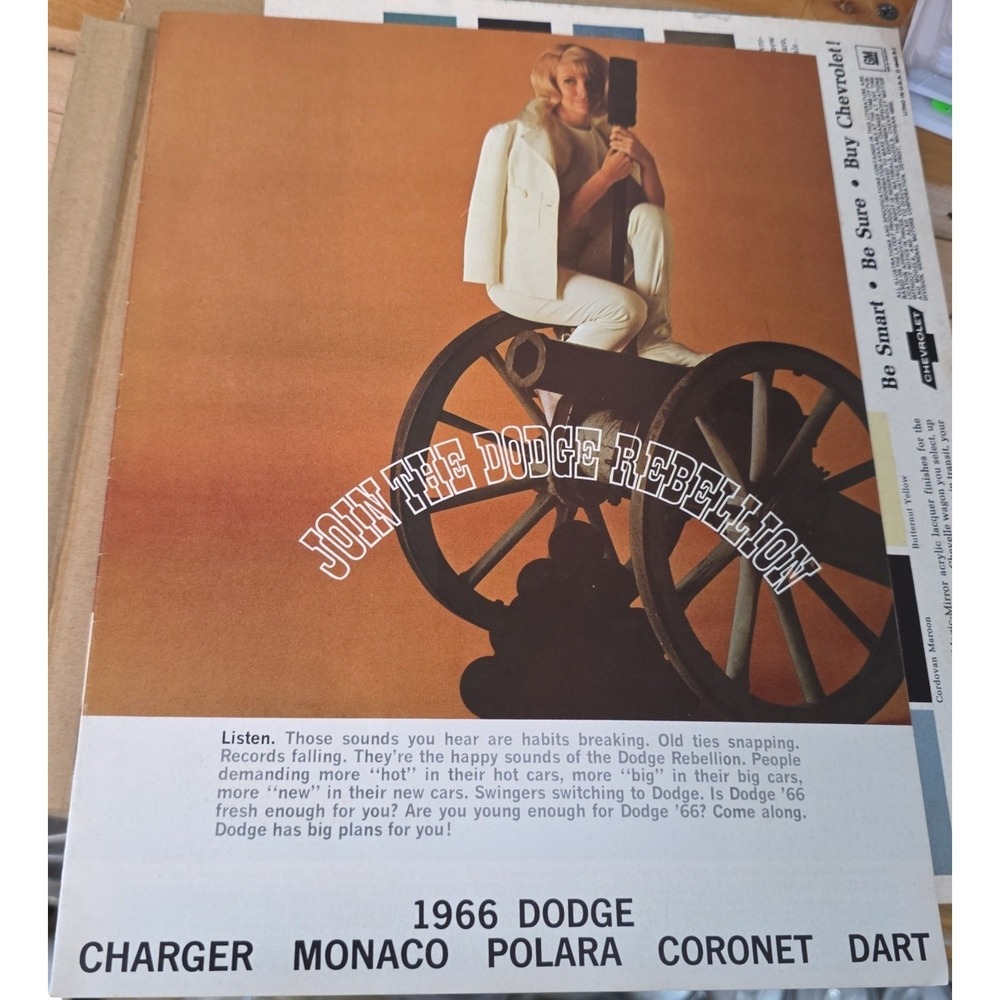 1966 Dodge Sales Catalog Brochure Charger Monaco Polara Coronet Dart Rebellion
